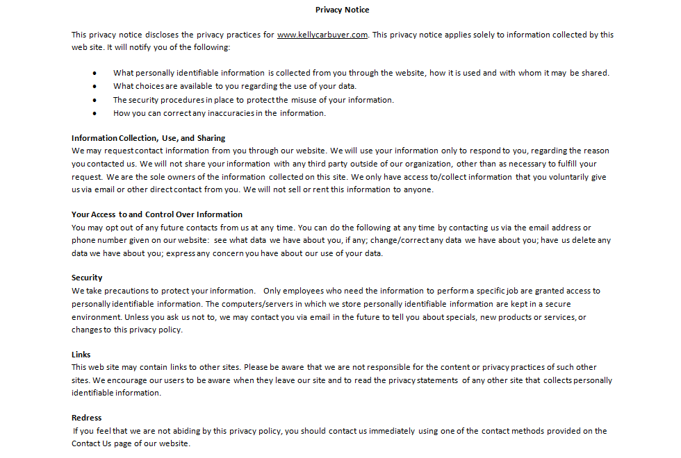 Privacy Policy